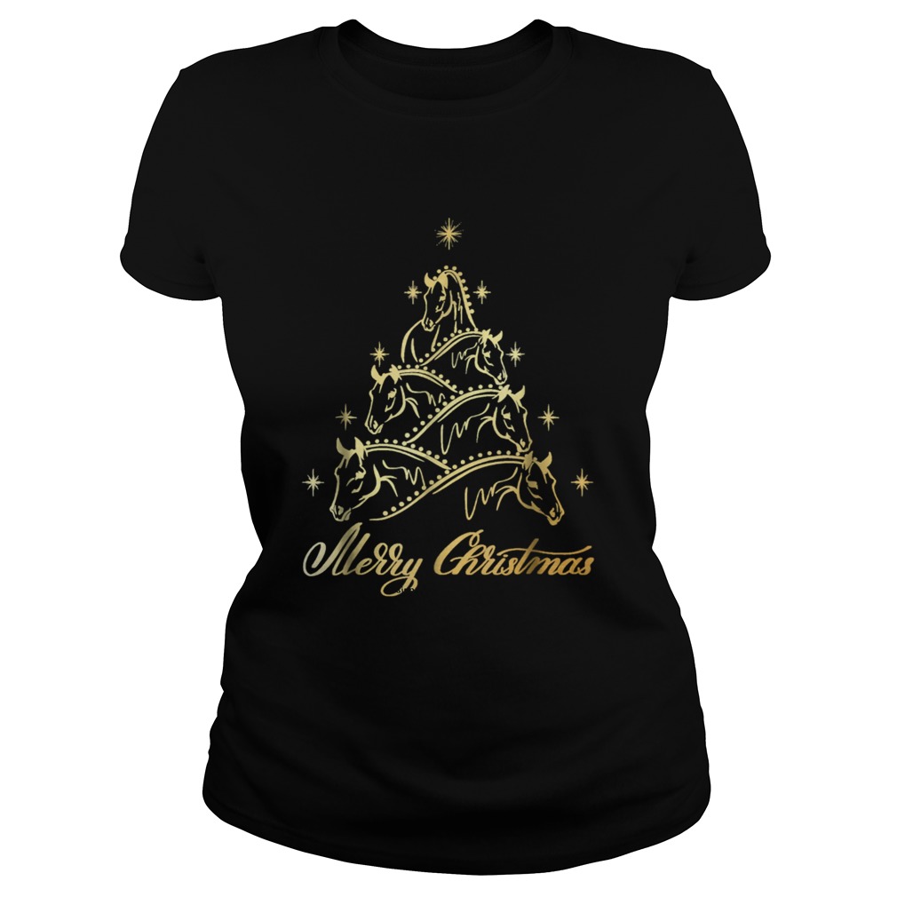 Funny Horse Christmas Tree Classic Ladies