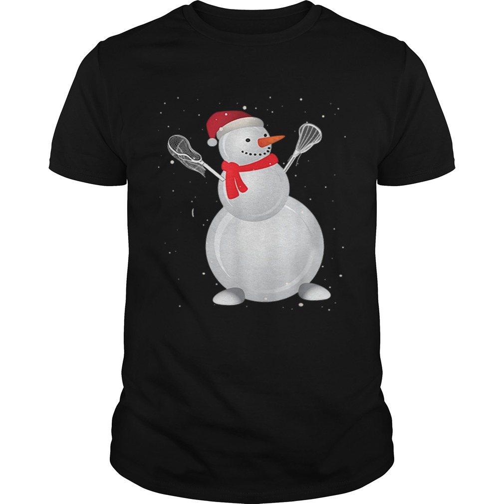 Funny Lacrosse Snowman Christmas Pajamas Matching shirt