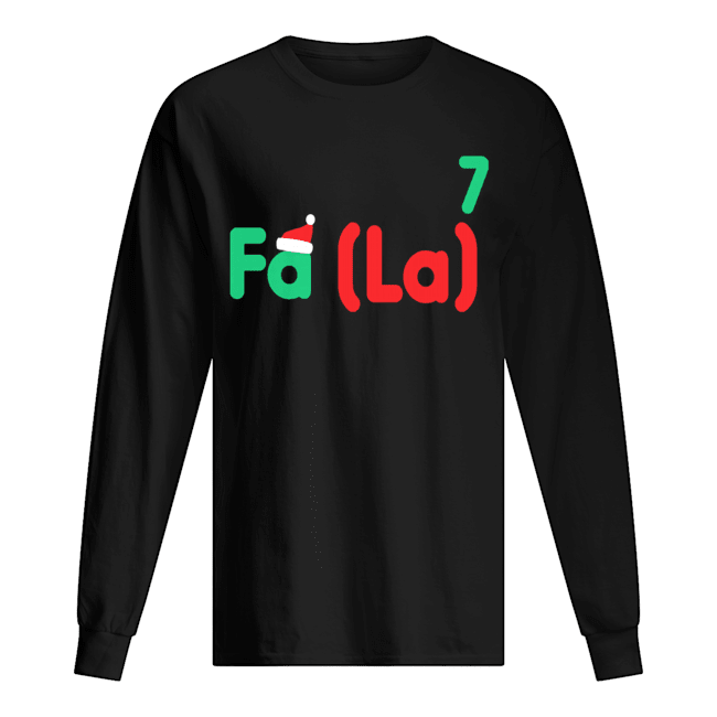 Funny Math Fa-La-La Christmas Long Sleeved T-shirt 