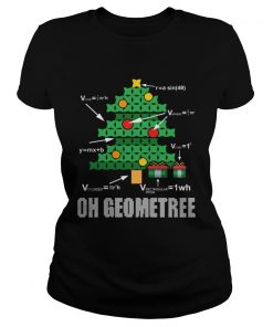 Funny Math Geometry Christmas Tree Geometree Teacher  Classic Ladies