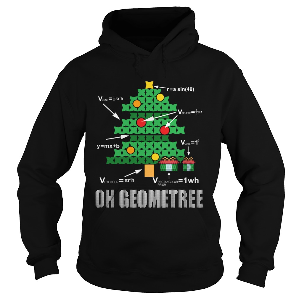 Funny Math Geometry Christmas Tree Geometree Teacher Hoodie