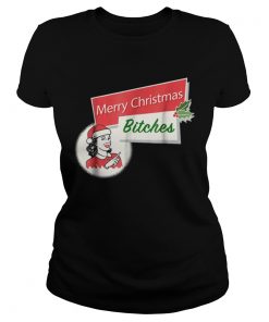 Funny Merry Christmas Bitches Inappropriate Adult  Classic Ladies