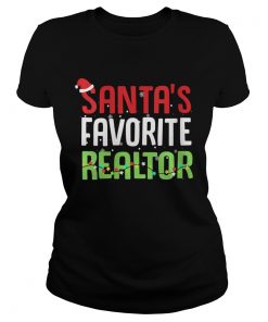 Funny Santas Favorite Realtor Estate Agent Christmas Gift  Classic Ladies