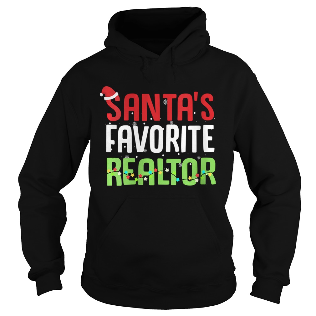 Funny Santas Favorite Realtor Estate Agent Christmas Gift Hoodie