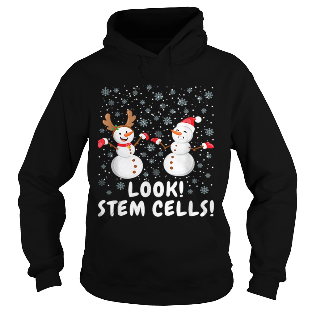 Funny Stem Cell Snowman Christmas Science Tee Hoodie