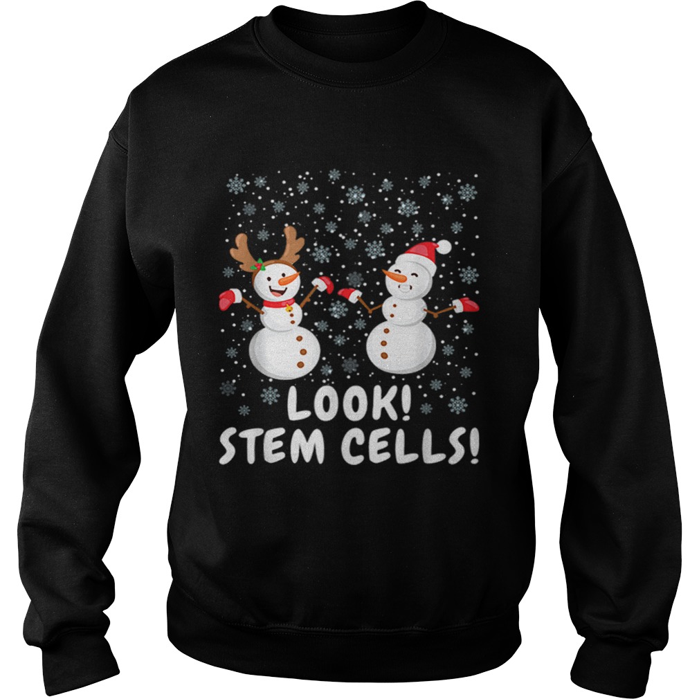 Funny Stem Cell Snowman Christmas Science Tee Sweatshirt