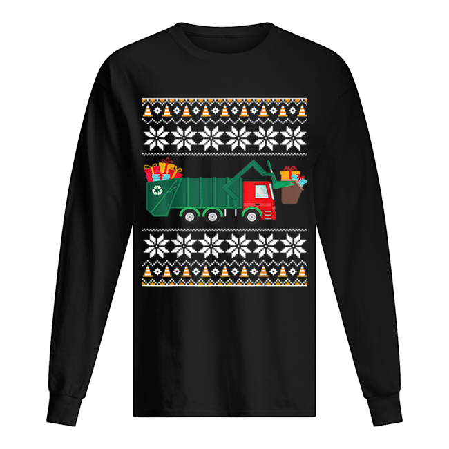 Garbage Truck Christmas Long Sleeved T-shirt 