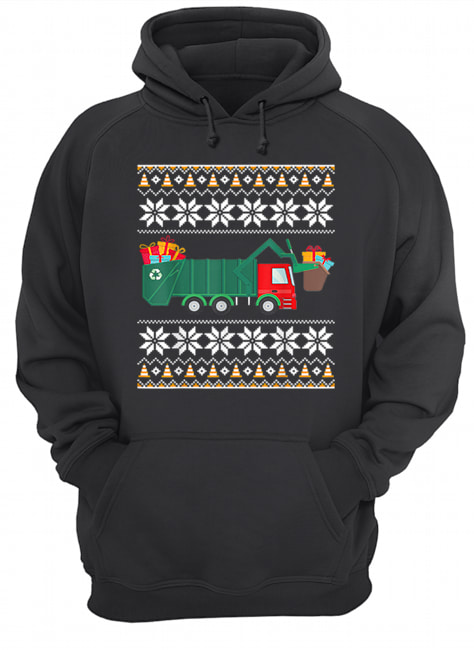 Garbage Truck Christmas Unisex Hoodie