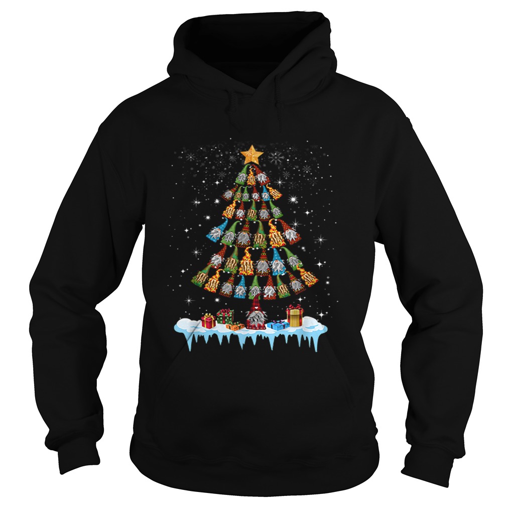 Gnome Garden Gardening Christmas Tree Hoodie