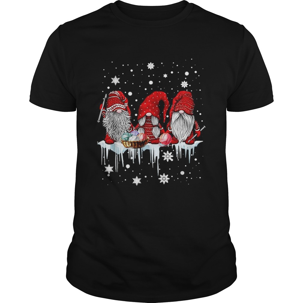 Gnomies sewing santa embroidery Christmas shirt