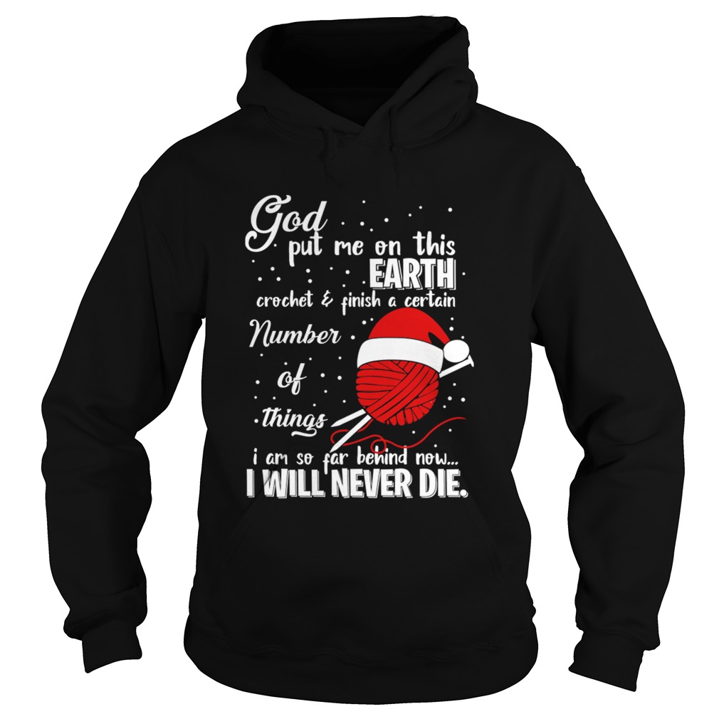 God Put Me On This Earth Crochet Yarn Christmas Hoodie