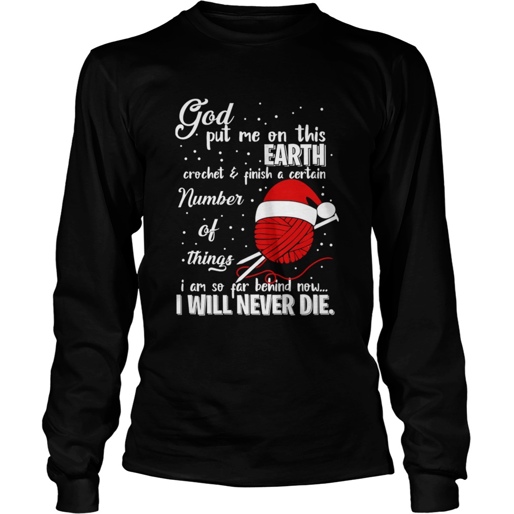 God Put Me On This Earth Crochet Yarn Christmas LongSleeve