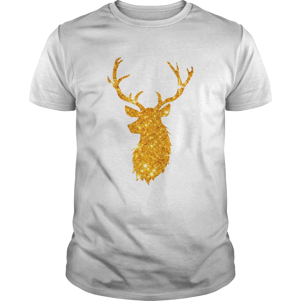 Gold Golden Reindeer Christmas Holiday shirt