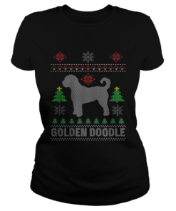 Golden Doodle Dog Funny Ugly Christmas  Classic Ladies