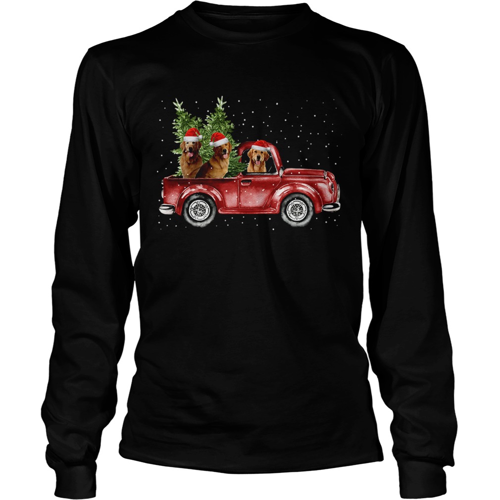 Golden Retriever Christmas Car LongSleeve