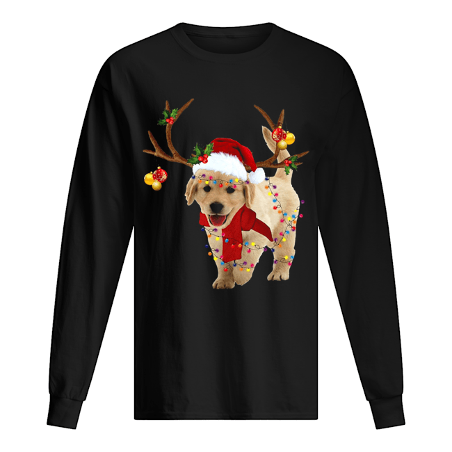 Golden Retriever Gorgeous Reindeer Crewneck Long Sleeved T-shirt 