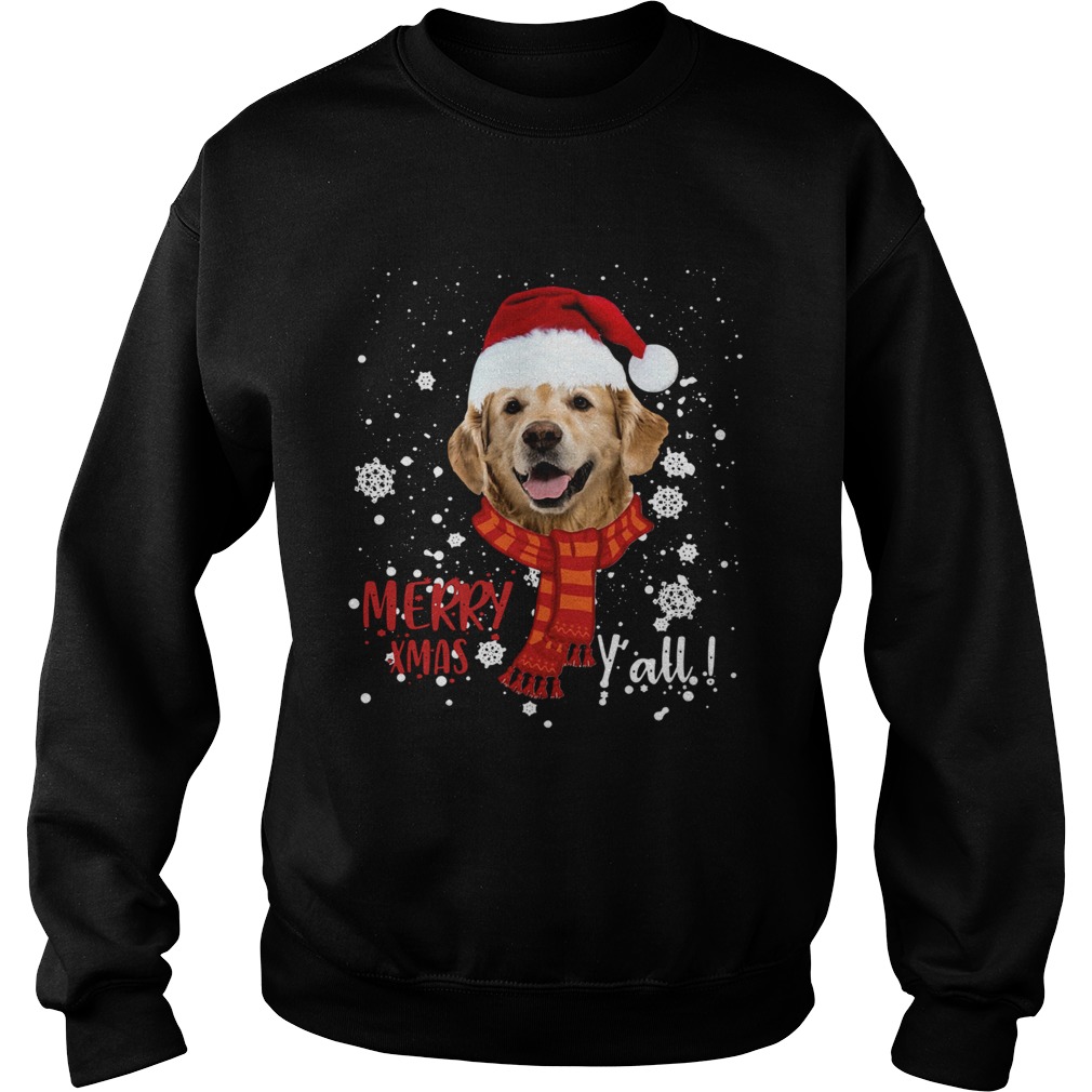 Golden Retriever Merry Xmas Yall Sweatshirt