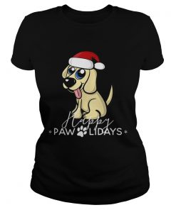 Golden Retriever Puppy Christmas Santa Hat  Classic Ladies