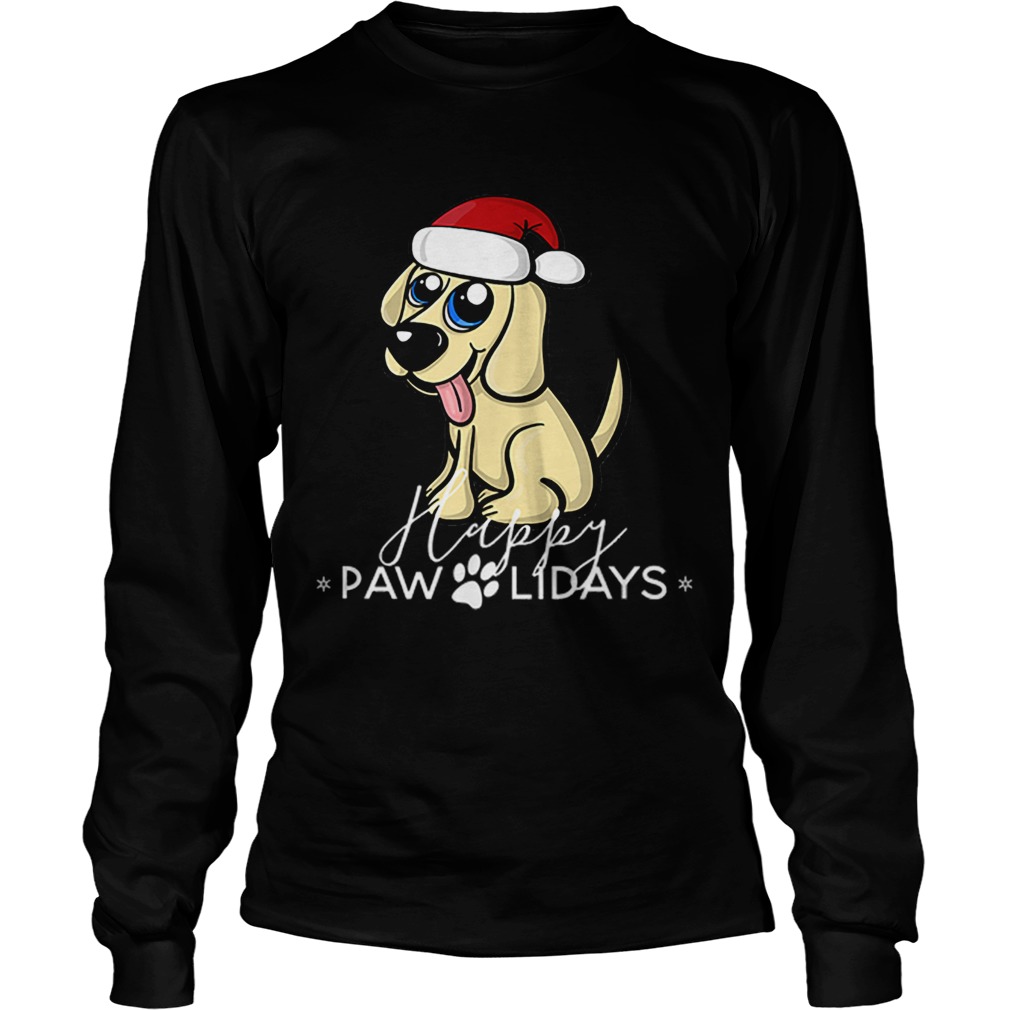 Golden Retriever Puppy Christmas Santa Hat LongSleeve