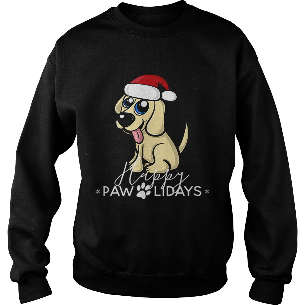 Golden Retriever Puppy Christmas Santa Hat Sweatshirt