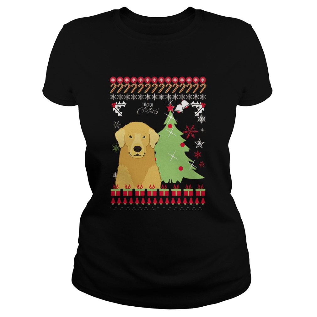 Golden retriever Ugly Christmas Classic Ladies