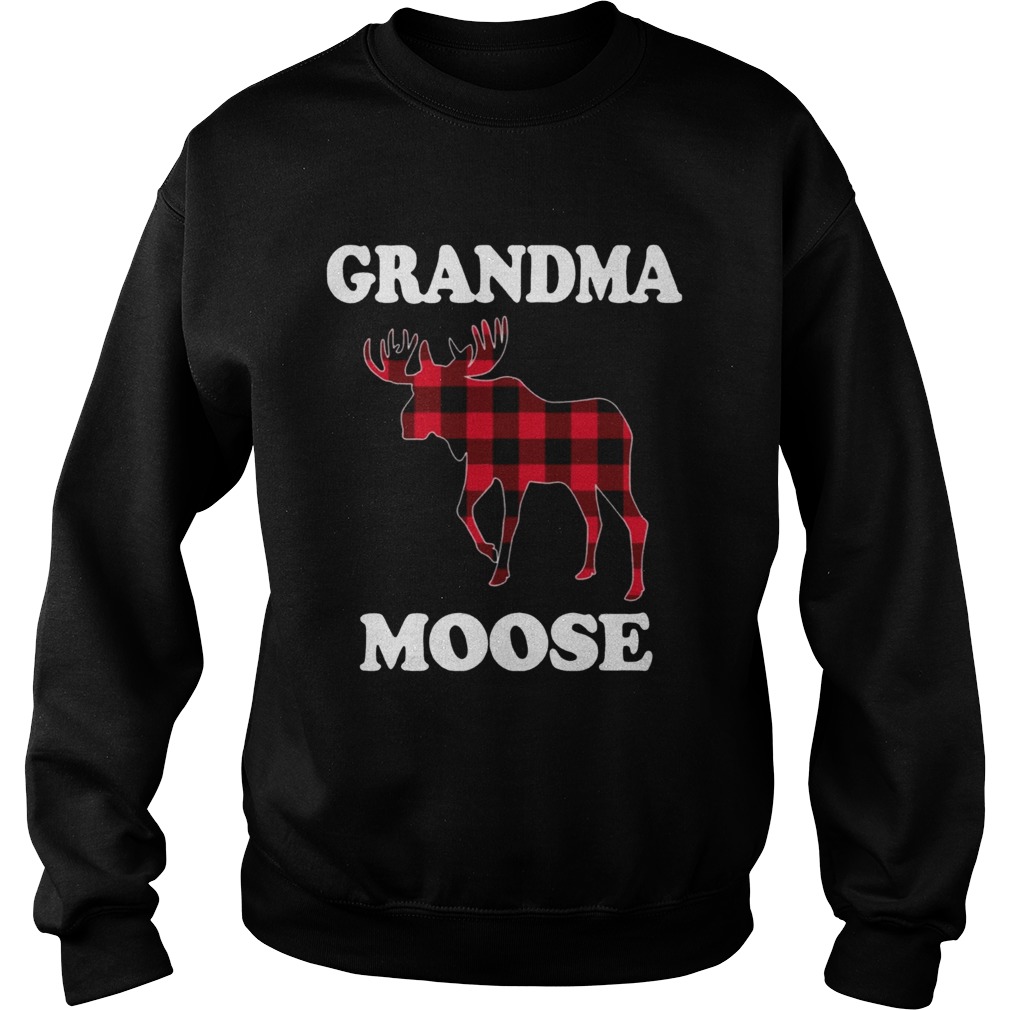 Grandma Moose Funny Christmas Plaid Buffalo Sweatshirt