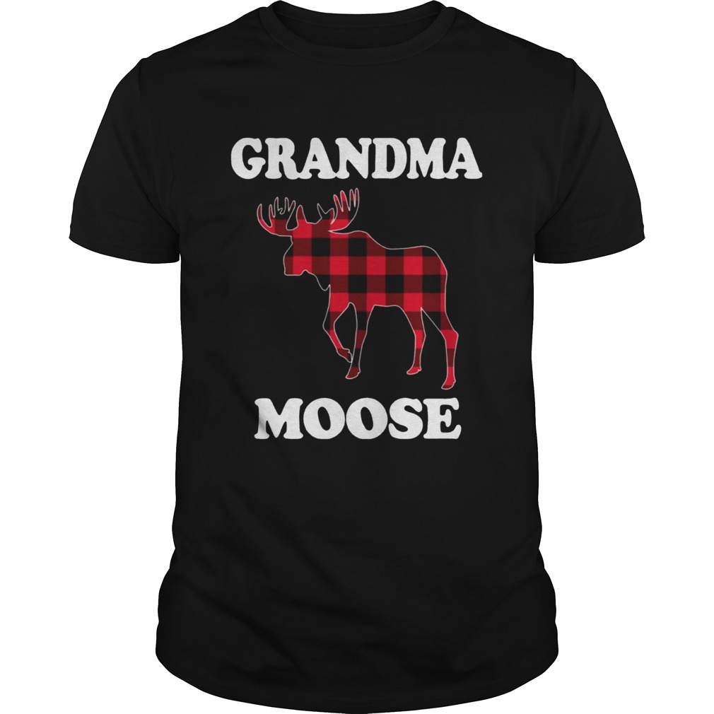 Grandma Moose Funny Christmas Plaid Buffalo shirt