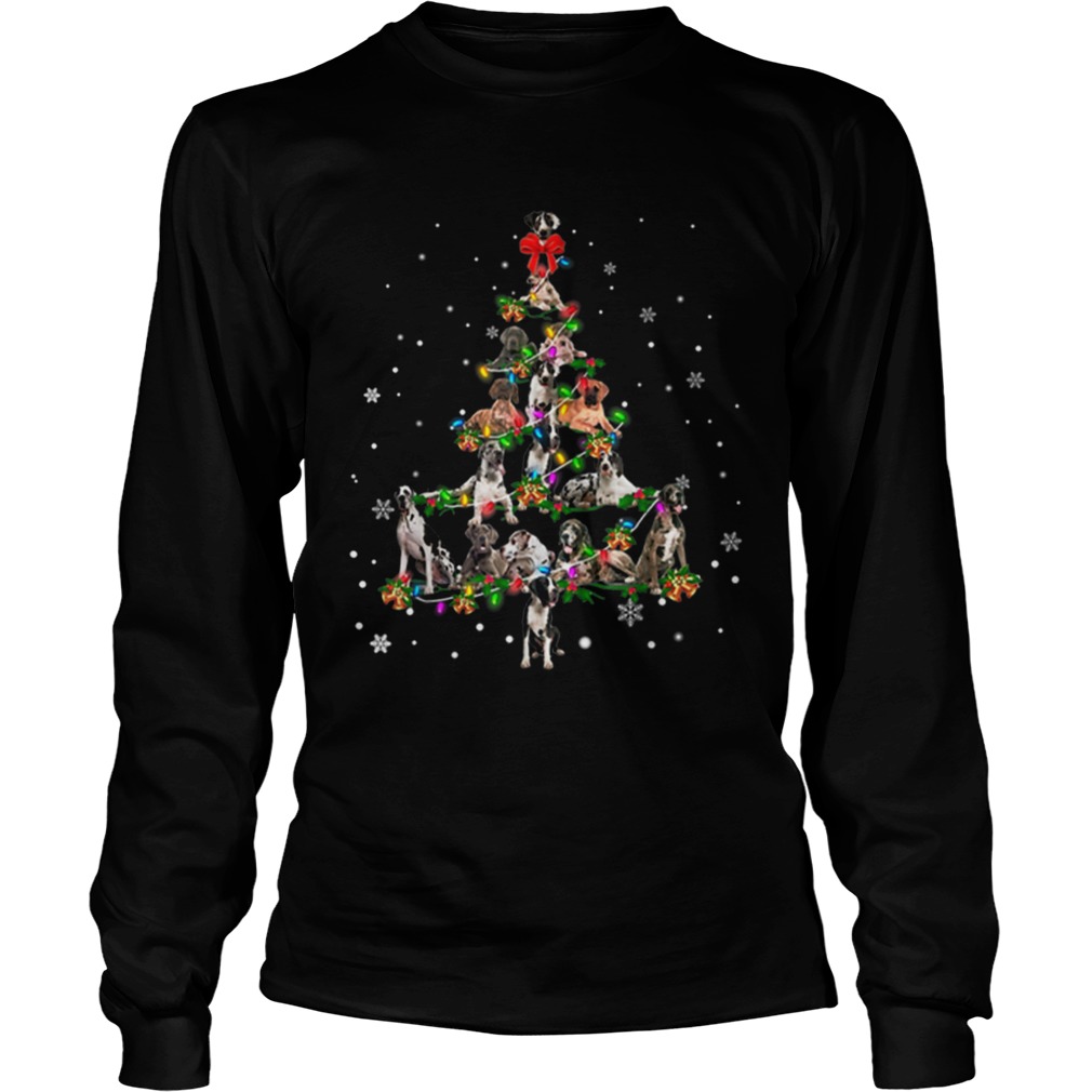 Great Dane dog Christmas Tree gift decor Xmas tree LongSleeve