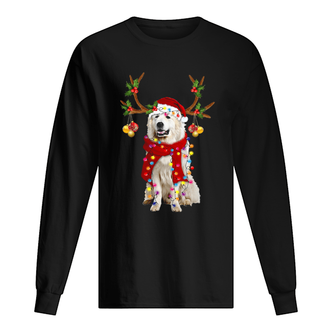 Great Pyrenees Gorgeous Reindeer Crewneck Long Sleeved T-shirt 