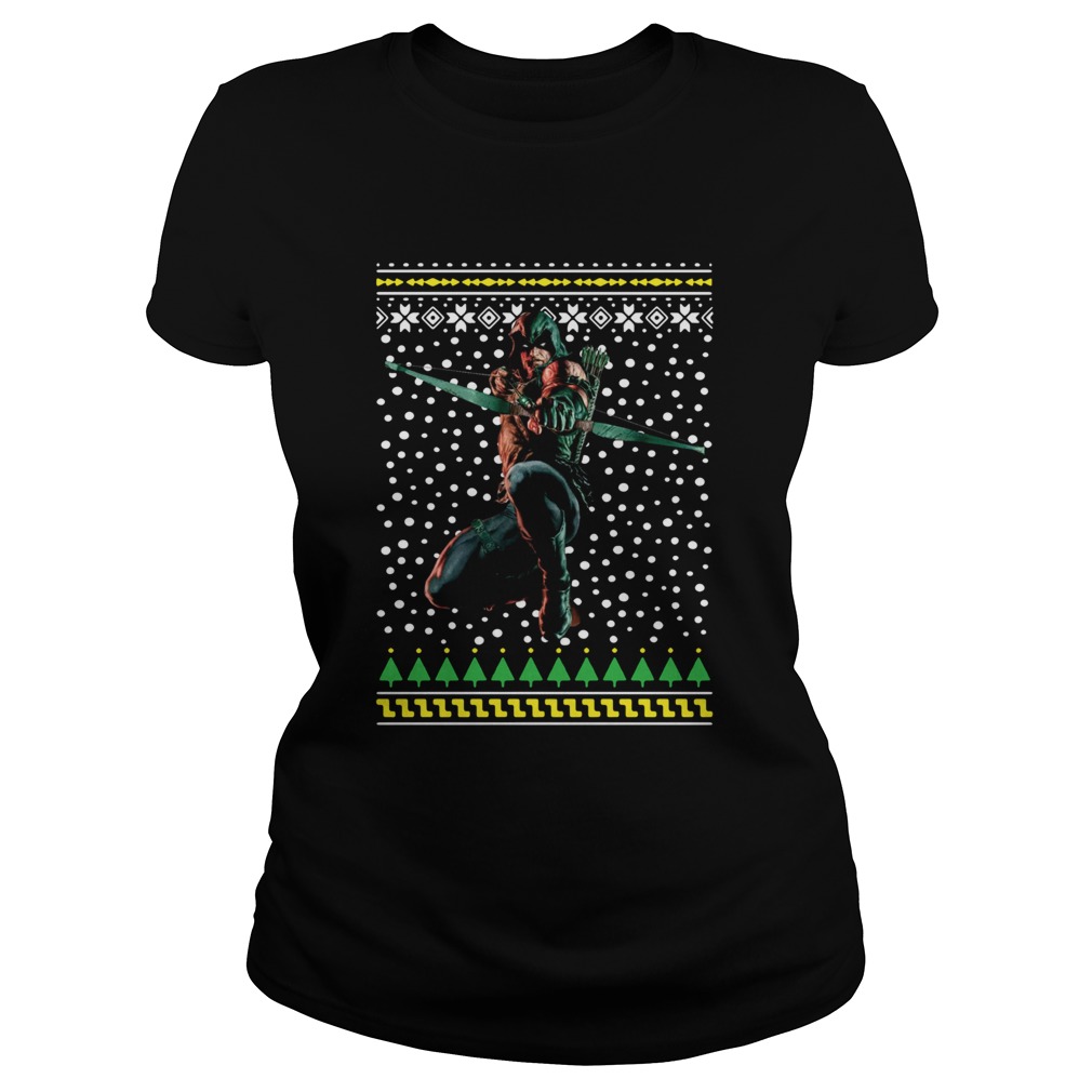 Green Arrow Ugly Christmas Classic Ladies