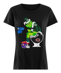 Green Bay Packers Grinch Toilet Minnesota Vikings Miami Dolphins Patroits  Classic Women's T-shirt