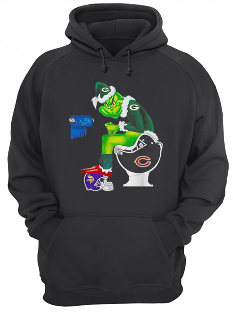 Green Bay Packers Grinch Toilet Minnesota Vikings Miami Dolphins Patroits Unisex Hoodie