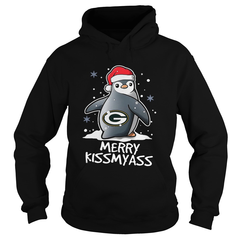 Green Bay Packers Penguin Merry Kissmyass Hoodie