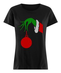 Grinch Arm Holding Ornament  Classic Women's T-shirt