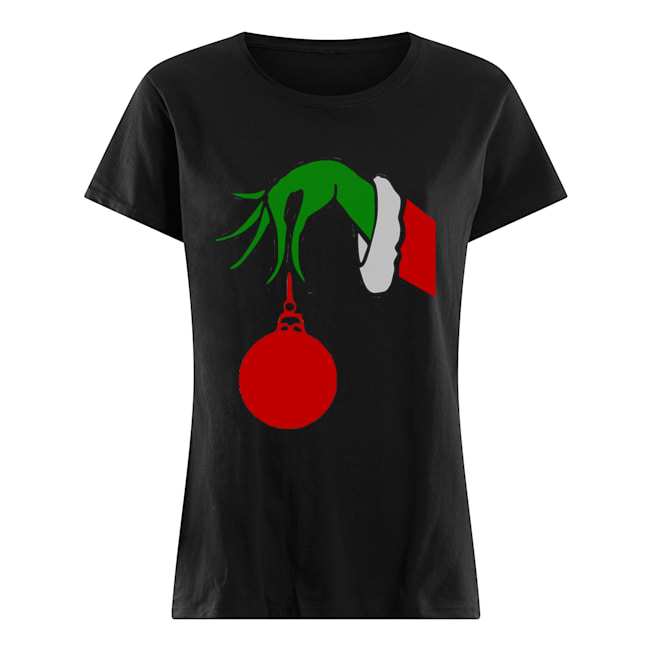 Grinch Arm Holding Ornament Classic Women's T-shirt