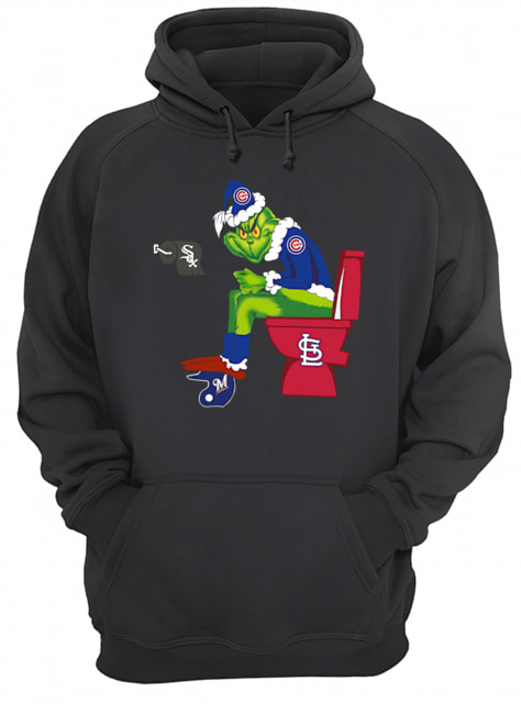 Grinch Chicago Cubs and St. Louis Cardinals toilet Unisex Hoodie