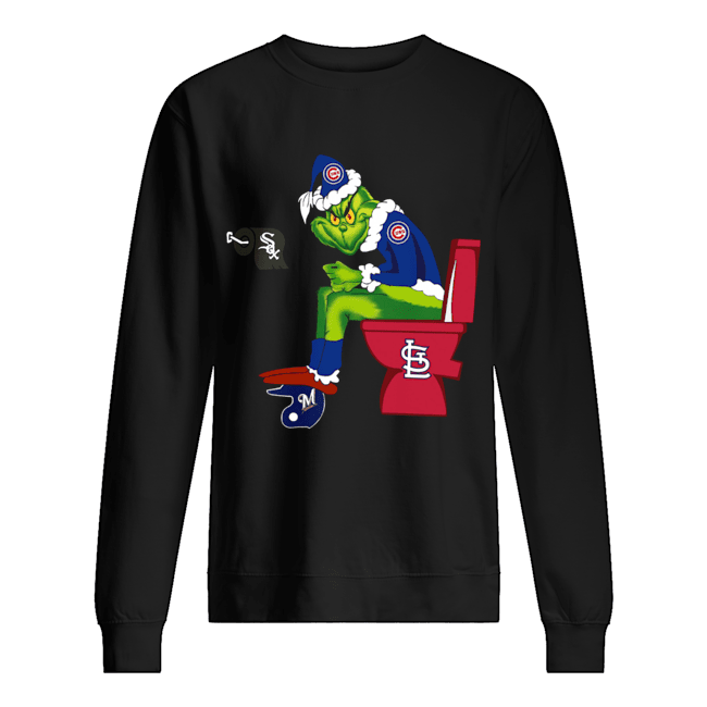 Grinch Chicago Cubs and St. Louis Cardinals toilet Unisex Sweatshirt