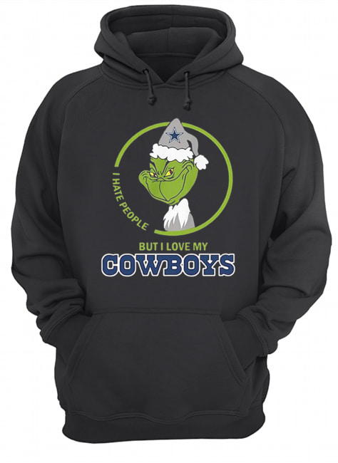 Grinch I hate people but I love my Dallas Cowboys Unisex Hoodie