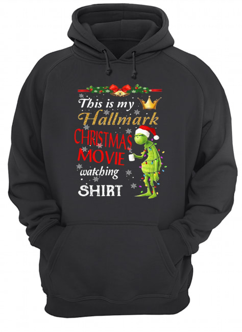 Grinch fairy light this is my hallmark christmas movie watching Unisex Hoodie