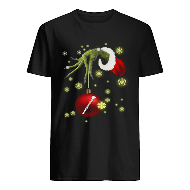 Grinch hand holding Makeup christmas shirt