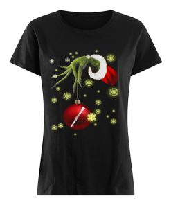 Grinch hand holding Makeup christmas  Classic Women's T-shirt