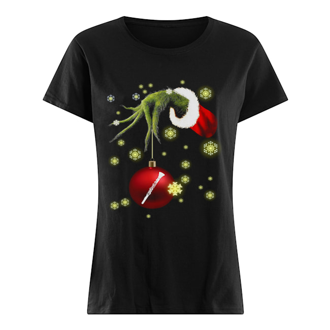 Grinch hand holding Makeup christmas Classic Women's T-shirt