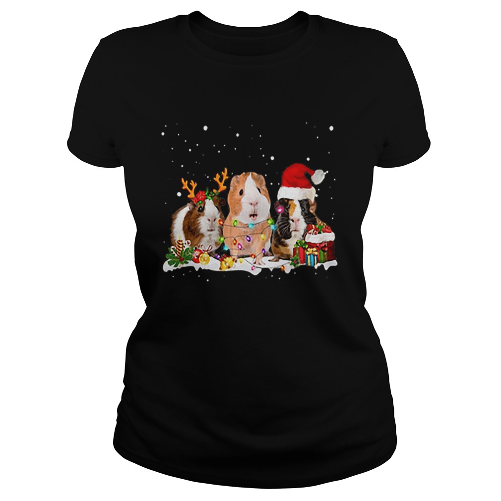 Guinea Pig Santa Christmas Classic Ladies