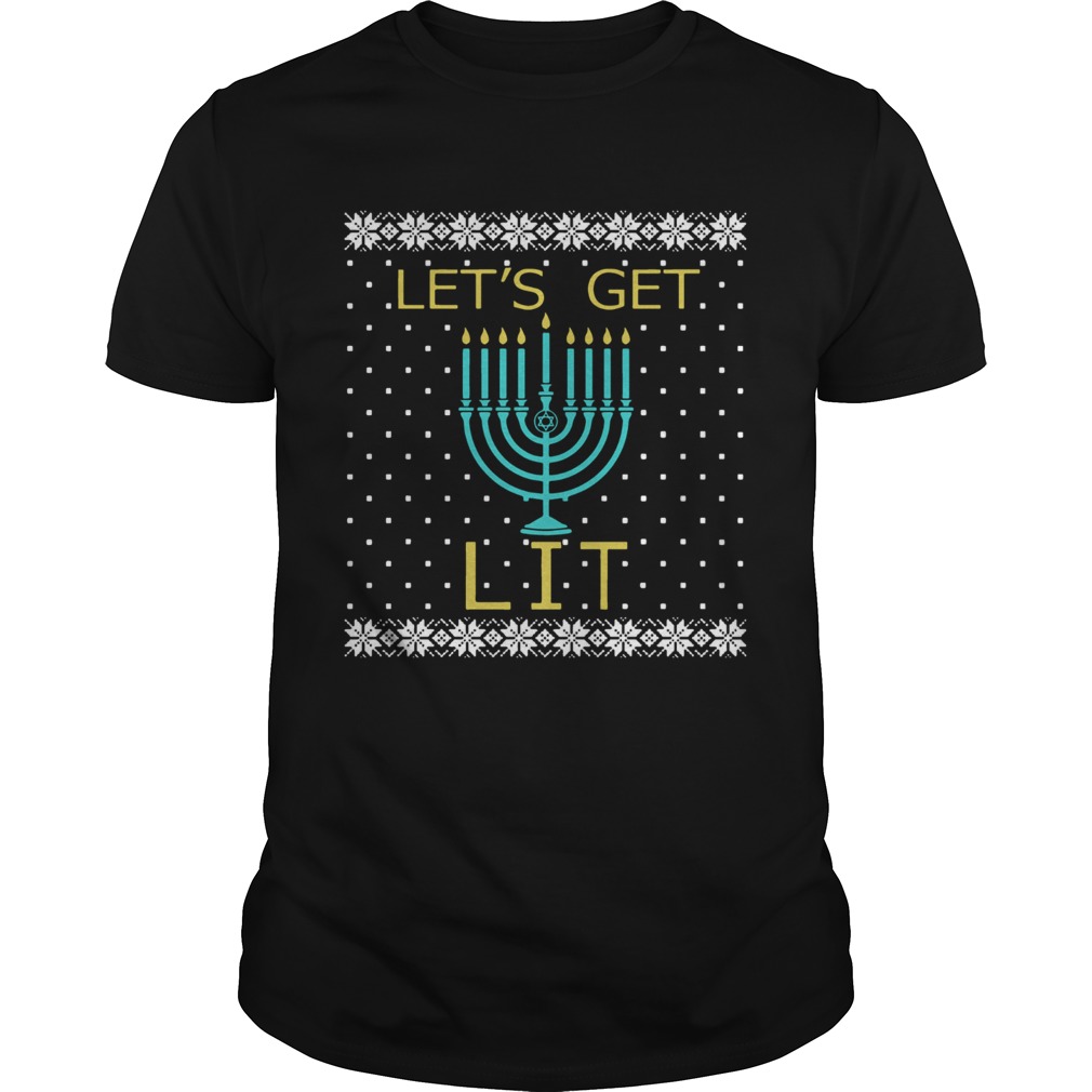 Hanukkah Lets Get Lit Christmas Sweater shirt