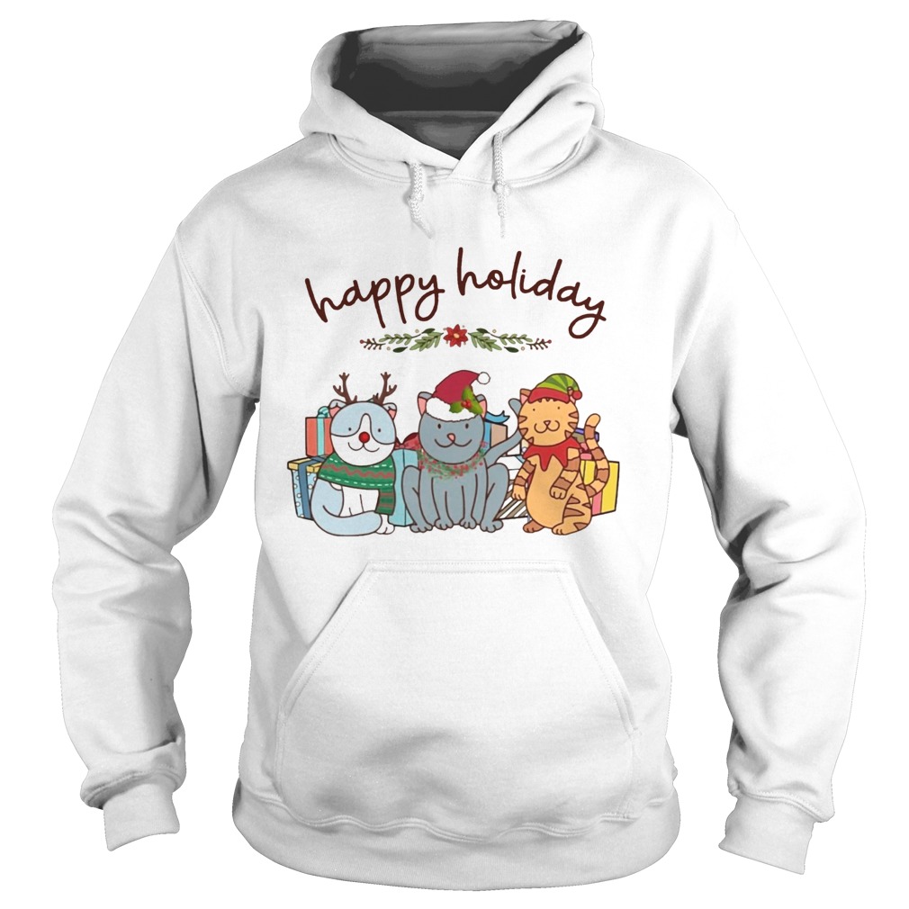 Happy Holliday Cats Christmas Hoodie