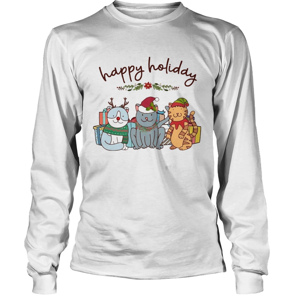 Happy Holliday Cats Christmas LongSleeve