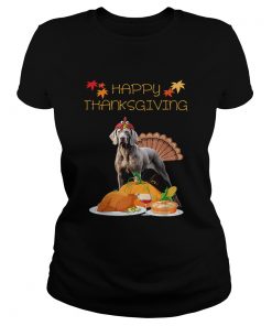 Happy Thanksgiving Day Weimaraner Gift Dog Funny Turkey  Classic Ladies