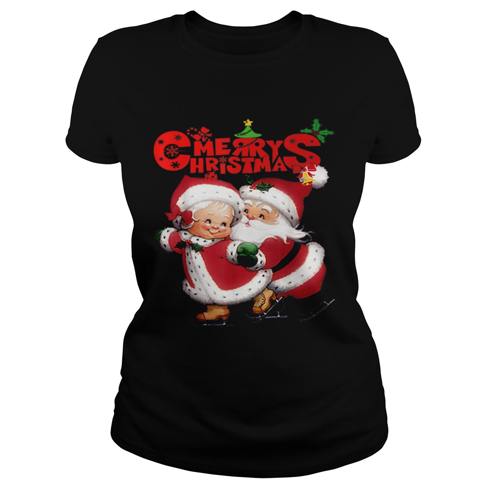 Happy christmas Cute Mrs Claus and Mr Claus Classic Ladies