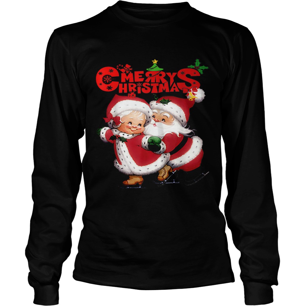 Happy christmas Cute Mrs Claus and Mr Claus LongSleeve