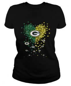 Hearts Green Bay Packers Logo  Classic Ladies